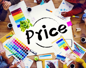 Price Cost Expense Money Rate Value Commerce Concept