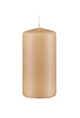 brown candle isolated on a white background
