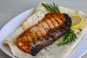 Grilled salmon