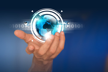 mano, palmo, tecnologia, informatica, tablet