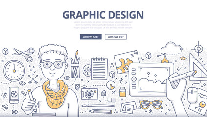 Graphic Design Doodle Concept