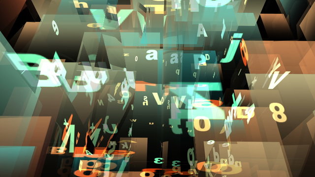 Digital Animation of Letters and Numbers in 4K

