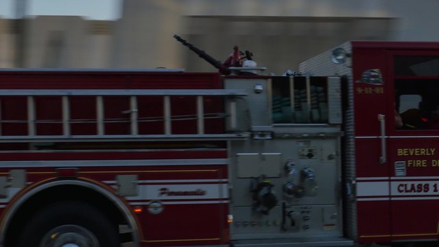 Beverly Hills Fire Truck in Action