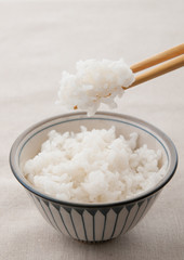 お茶碗によそってある白米
