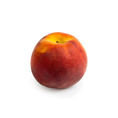 Fototapeta na wymiar Ripe peach fruit isolated on white background cutout