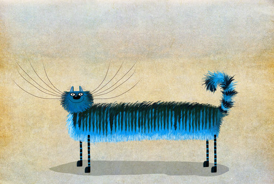 Blue Long Whiskered Cat