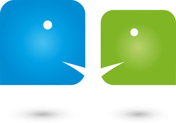 Zwei Personen Logo, Menschen, Kommunikation