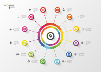 Infographic design template. Timeline. Business concept. Vector illustration