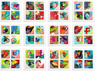 Obraz premium Set of square shaped banners or background layouts