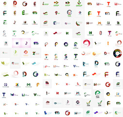 Mega set of letter logos
