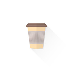 color paper takeaway coffee cup icon illustration.