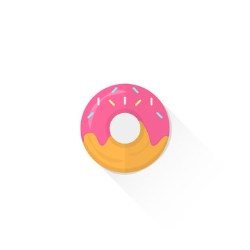 color confection donut icon illustration.