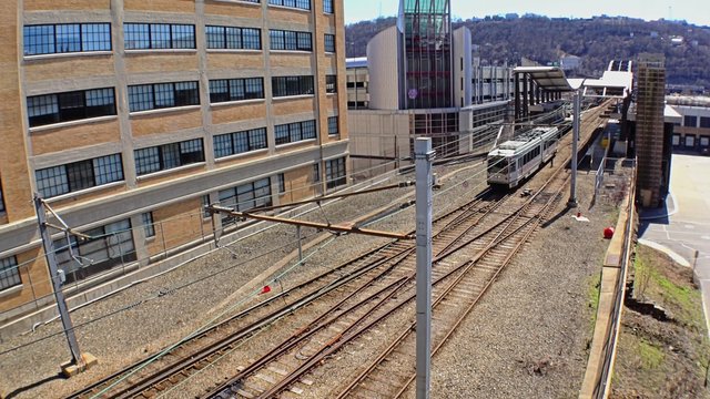 Pittsburgh Subway First Avenue Platform Establishing Shot