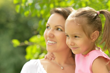 Little girl with her mother 