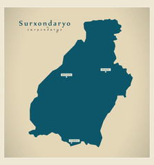 Modern Map - Surxondaryo UZ
