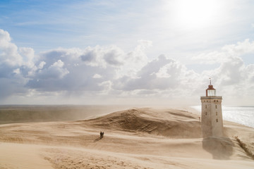 Sandstorm at the lighthouse