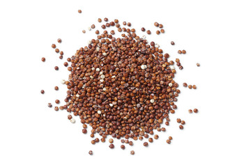 Heap of red raw Quinoa seeds