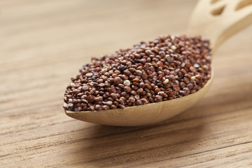 Red raw Quinoa seeds