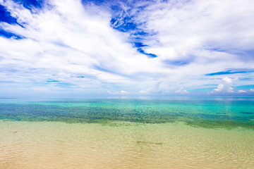 Sea, beach, landscape. Okinawa, Japan, Asia.