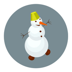 Snowman cartoon icon
