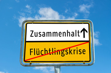 Ortstafel Zusammenhalt