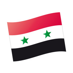 Syrische Flagge - Fahne von Syrien, Länderkennung