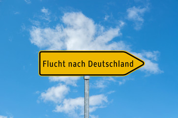 Obraz premium Flucht nach Deutschland