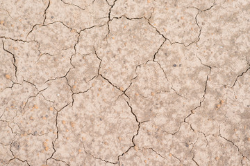 Cracked earth fissure.