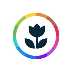 Modern Multicolored Icon