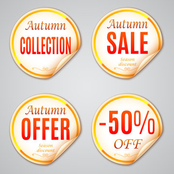 Autumn Sale Stickers
