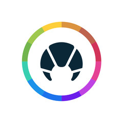 Modern Multicolored Icon