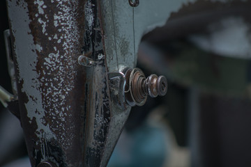 Part of old sewing machine.