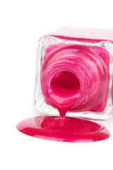 Spilled red nail polish