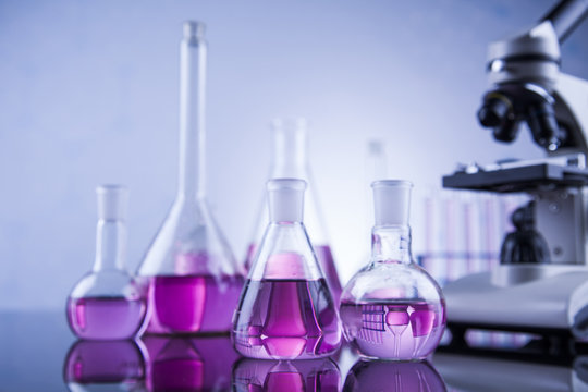 Chemical,science and laboratory glassware background