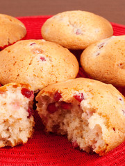 Cupcakes with strawberry jam