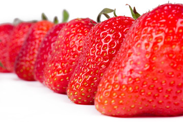 Aligned  strawberries