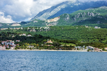 Fototapeta na wymiar Panorama of Kotor bay, Montenegro