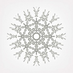Gray snowflakes. Vector illustration