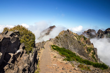 Mountain landscape, Madeira island, Portugal. Peak Ariero