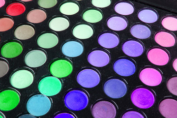 Multicolour make-up eyeshadows palette