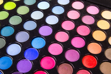 Multicolour make-up eyeshadows palette