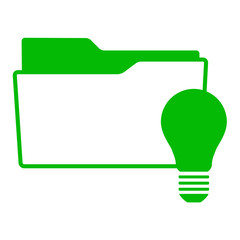Icono aislado expediente simbolo innovacion verde