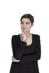 business woman thinking