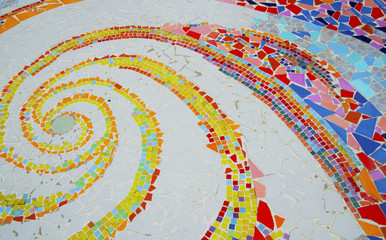 Colorful mosaic floor