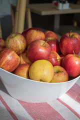 Fototapeta na wymiar Apples in basket on the table.