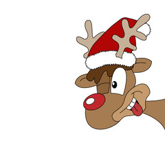 Rudolph wishes you a Merry Christmas - Vector
