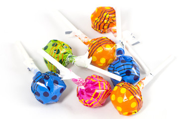 Lollipop Candy Colorful on white background