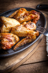 Fried chicken wings.