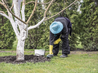 woman working at garden