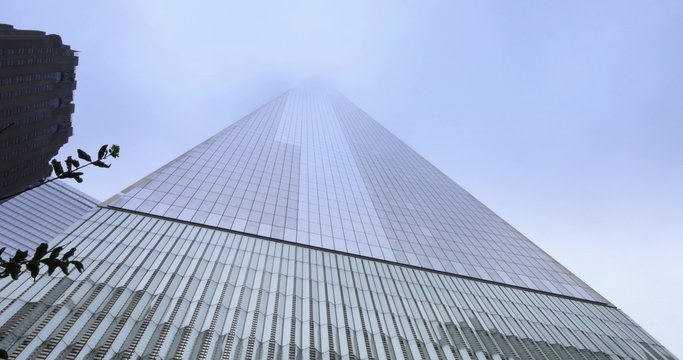 Time Lapse Freedom Tower Foggy Day